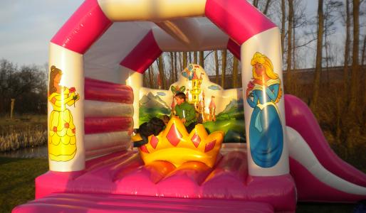 Te huur: het springkasteel 'De prinsessen' Het springkasteel 'De prinsessen' huren